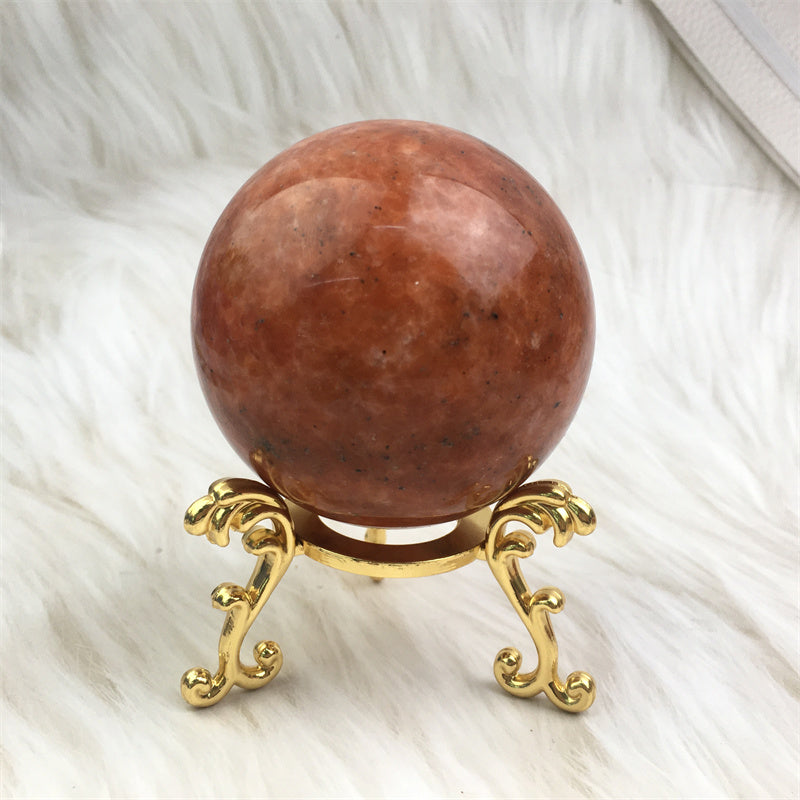 Wholesale natural reiki sunstone sphere healing for decoration 1kg