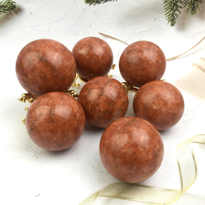 Wholesale natural reiki sunstone sphere healing for decoration 1kg