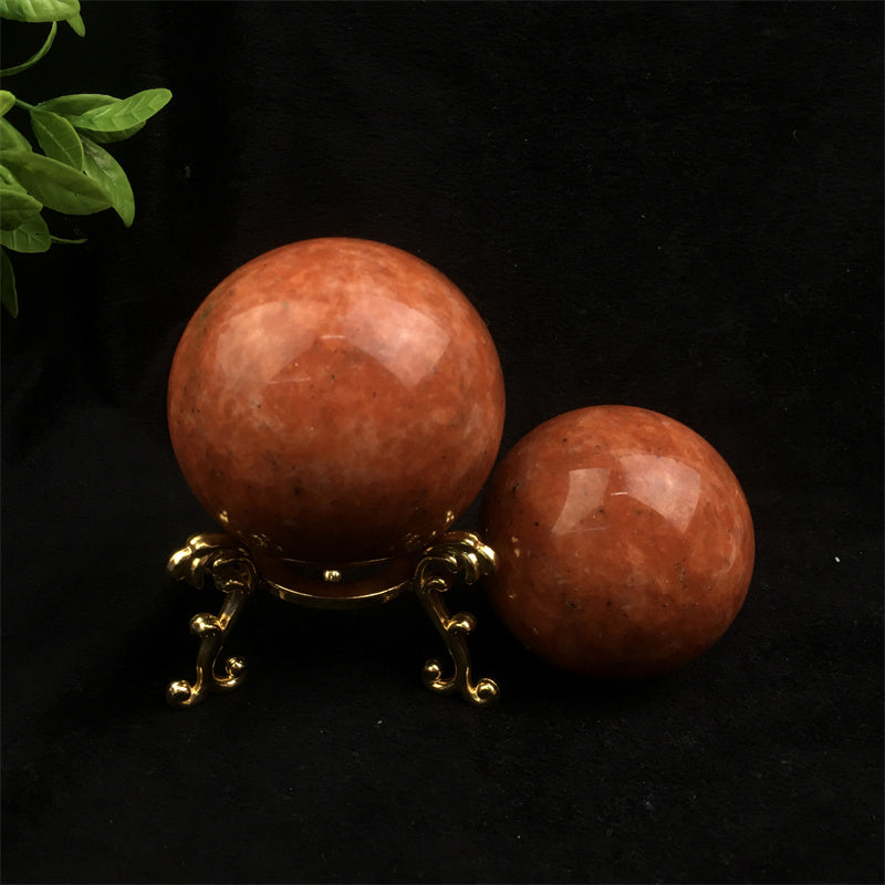 Wholesale natural reiki sunstone sphere healing for decoration 1kg