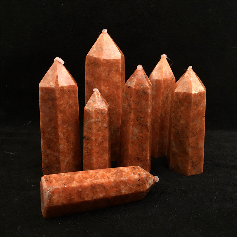 Wholesale Crystals Healing Natural Orange Sunstone tower for decoration 1kg