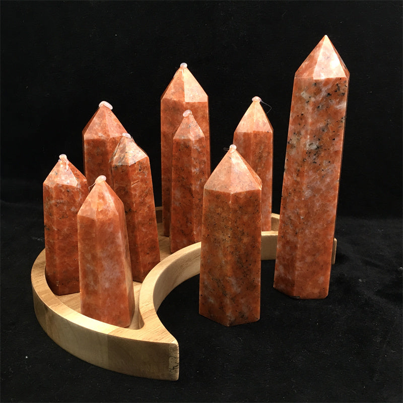 Wholesale Crystals Healing Natural Orange Sunstone tower for decoration 1kg