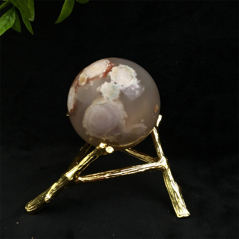 Natural Elegent Sakura Agate Sphere Polished Healing Crystal Ball Water Agate Reiki Cherry Blossom agate 1kg