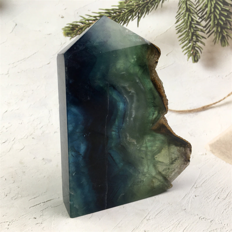 Wholesale Natural Crystals Fluorite Slabs Tower for decoraiotion