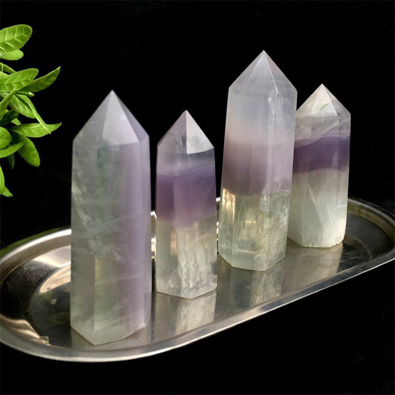 Wholesale high Quality Natural fluorite Tower for decoraiotion 1kg