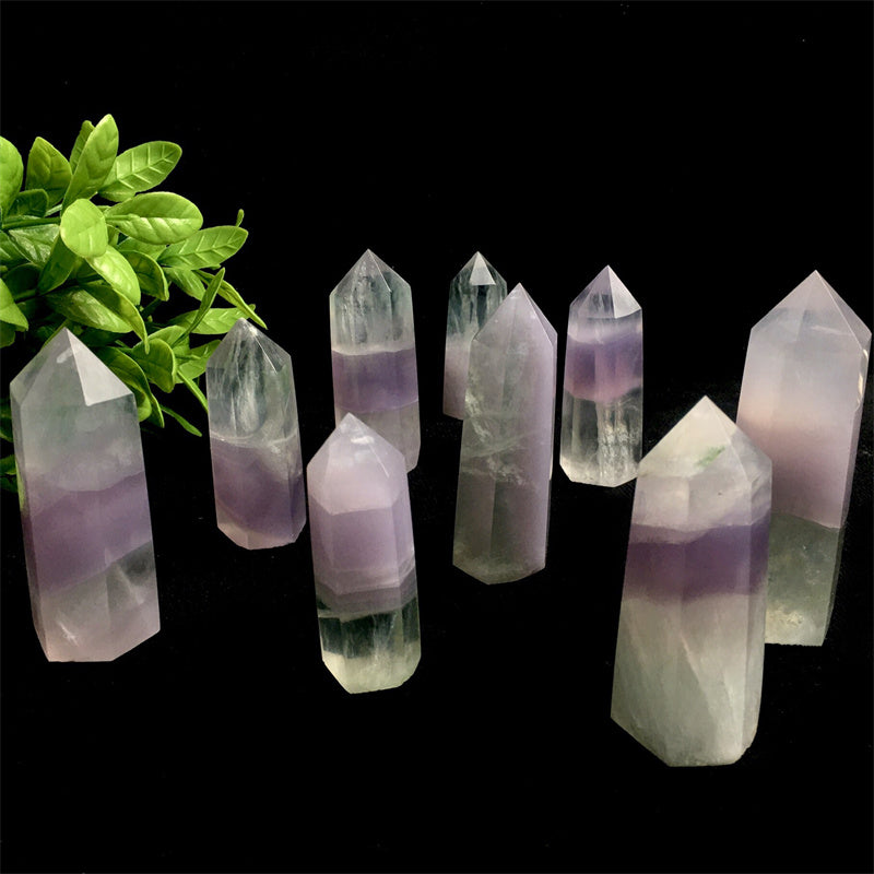 Wholesale high Quality Natural fluorite Tower for decoraiotion 1kg