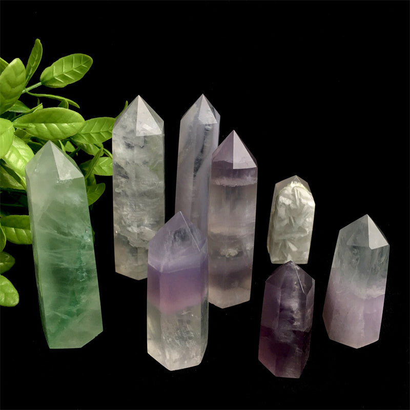 Wholesale high Quality Natural fluorite Tower for decoraiotion 1kg