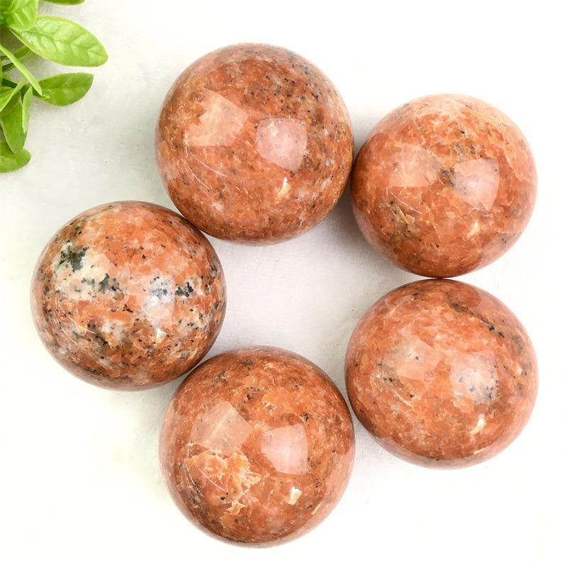 Wholesale natural reiki sunstone sphere healing for decoration 1kg