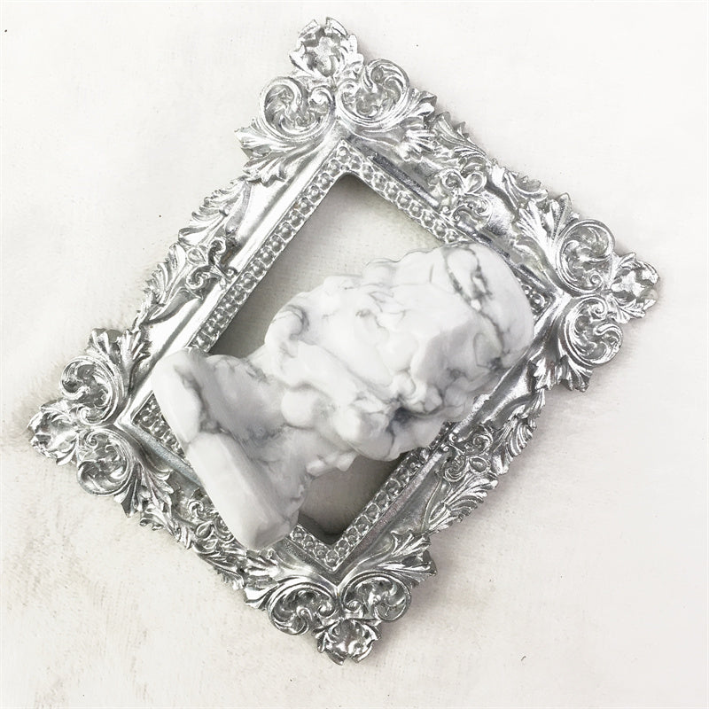 Wholesale Decoration Carving Crafts Howlite Storm Trooper Carving White Turquoise Stone