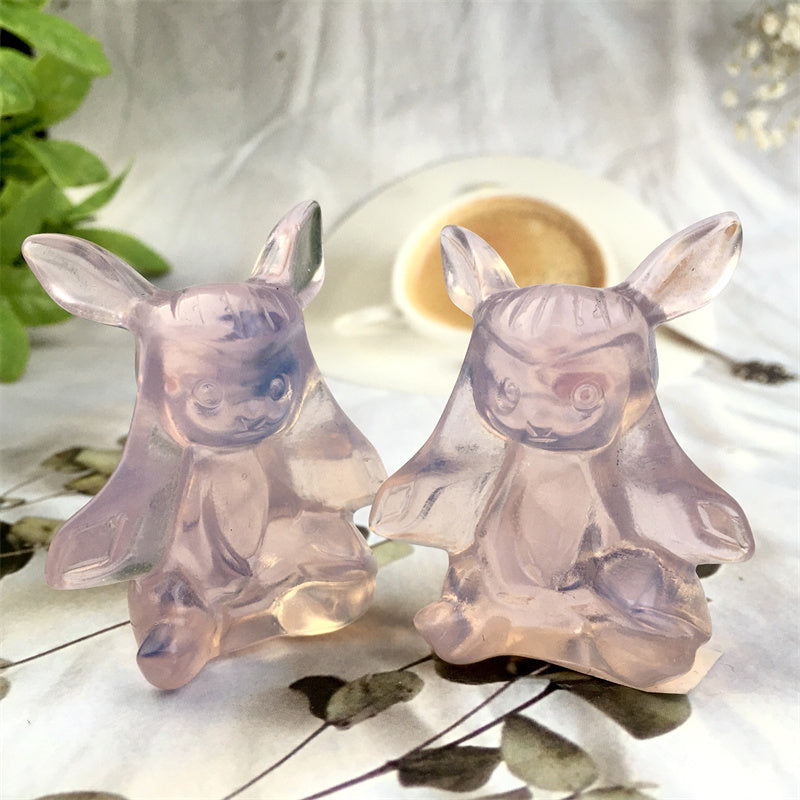 Wholesale high quality reiki natural Pokemon carving Eevee for decoration