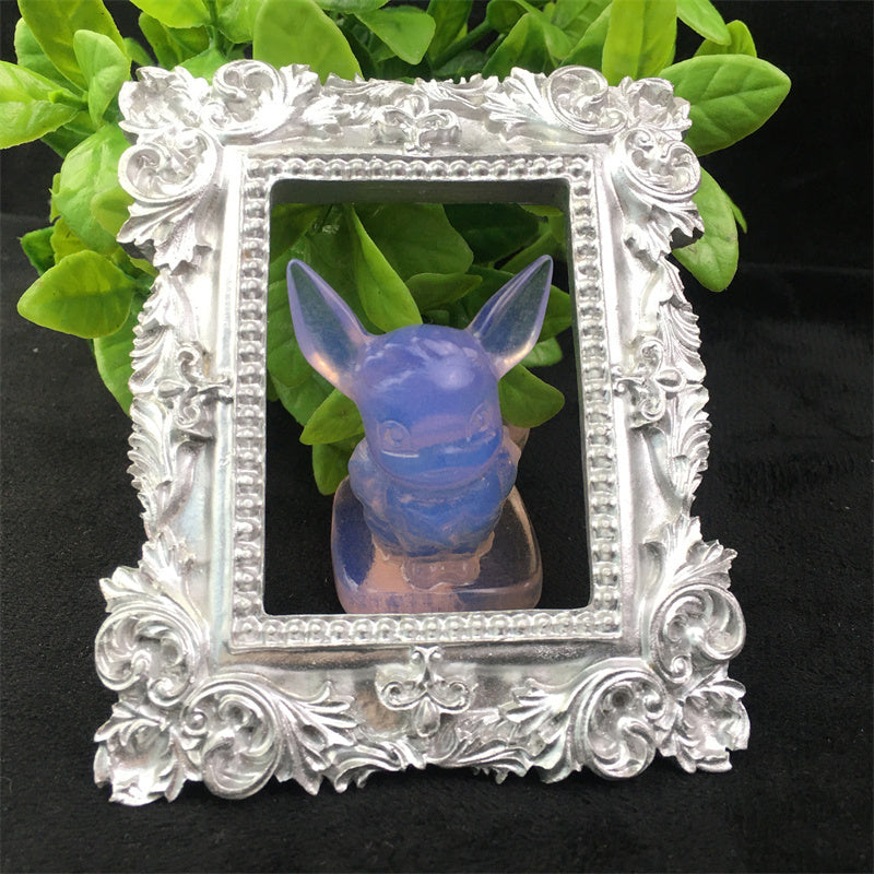 Wholesale high quality reiki natural Pokemon carving Eevee for decoration