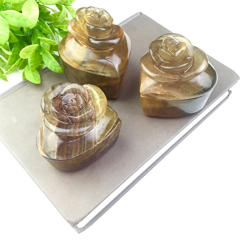 Wholesale Natural Healing Heart Jewelry storage box for decoration