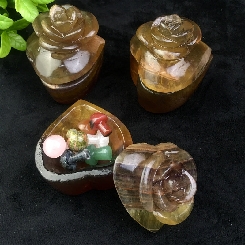 Wholesale Natural Healing Heart Jewelry storage box for decoration