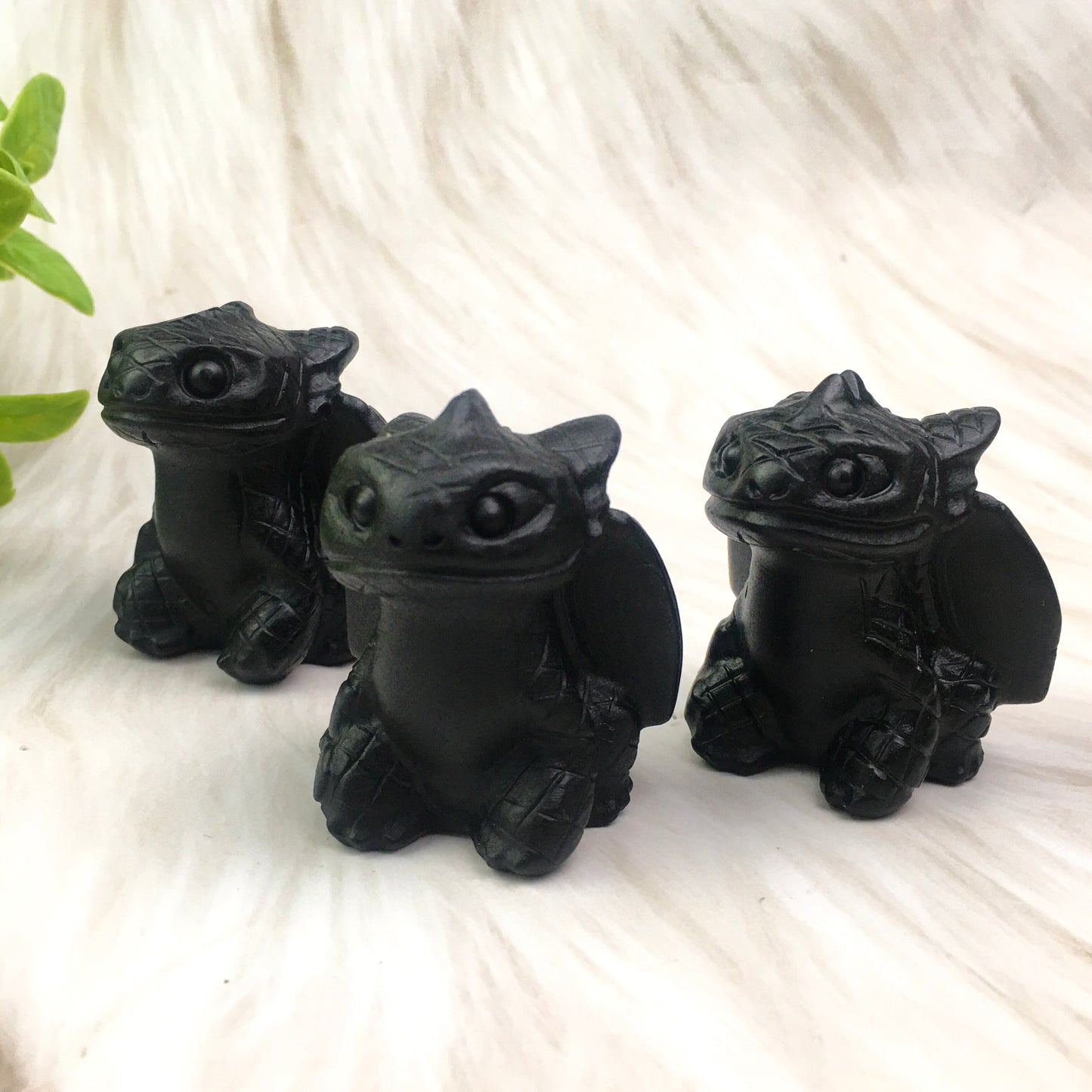 Wholesale high quality reiki naturalcrystal Black obsidian carving Collection for decoraiotion