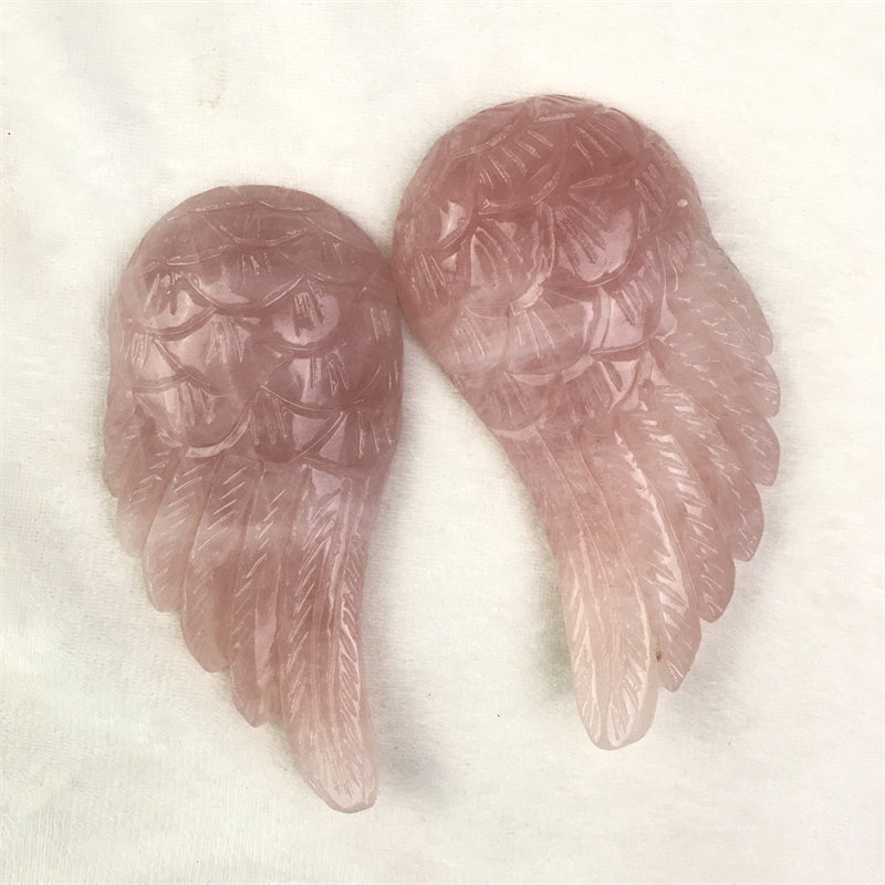 Hot Sale Large Natural Healing Gemstone Craft Rose Quartz /Dream Amethyst Crystal Angel Wing For Home Decoration