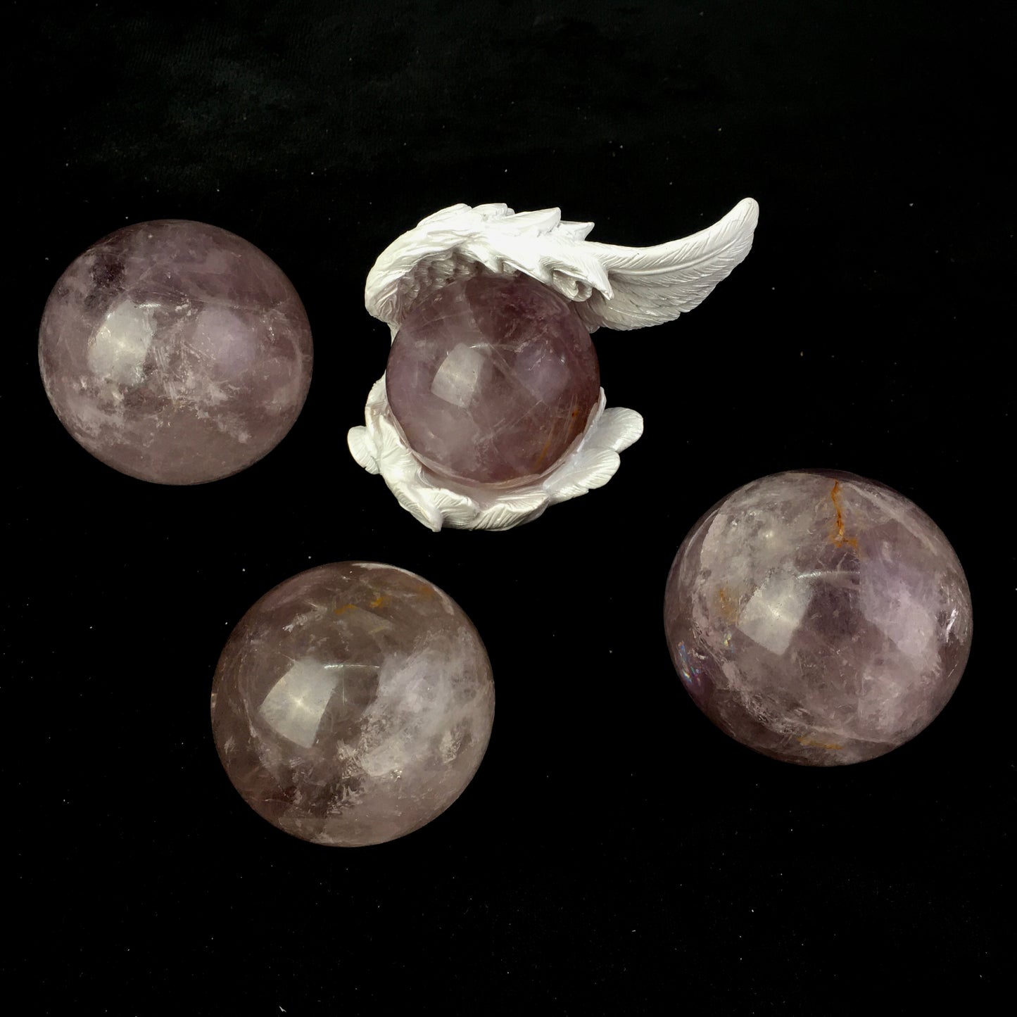 Wholesale Natural Healing Crystal Smoky Amethyst Sphere for Decoration 1kg