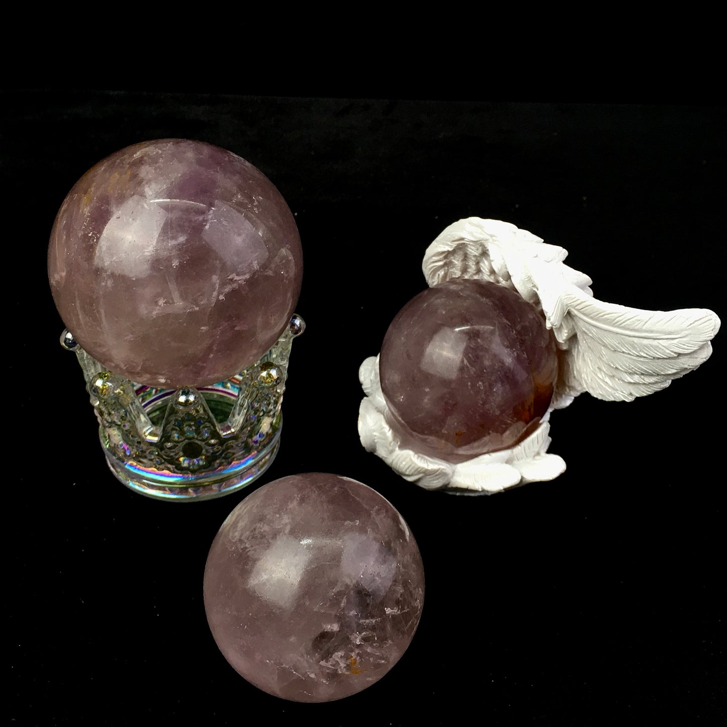 Wholesale Natural Healing Crystal Smoky Amethyst Sphere for Decoration 1kg