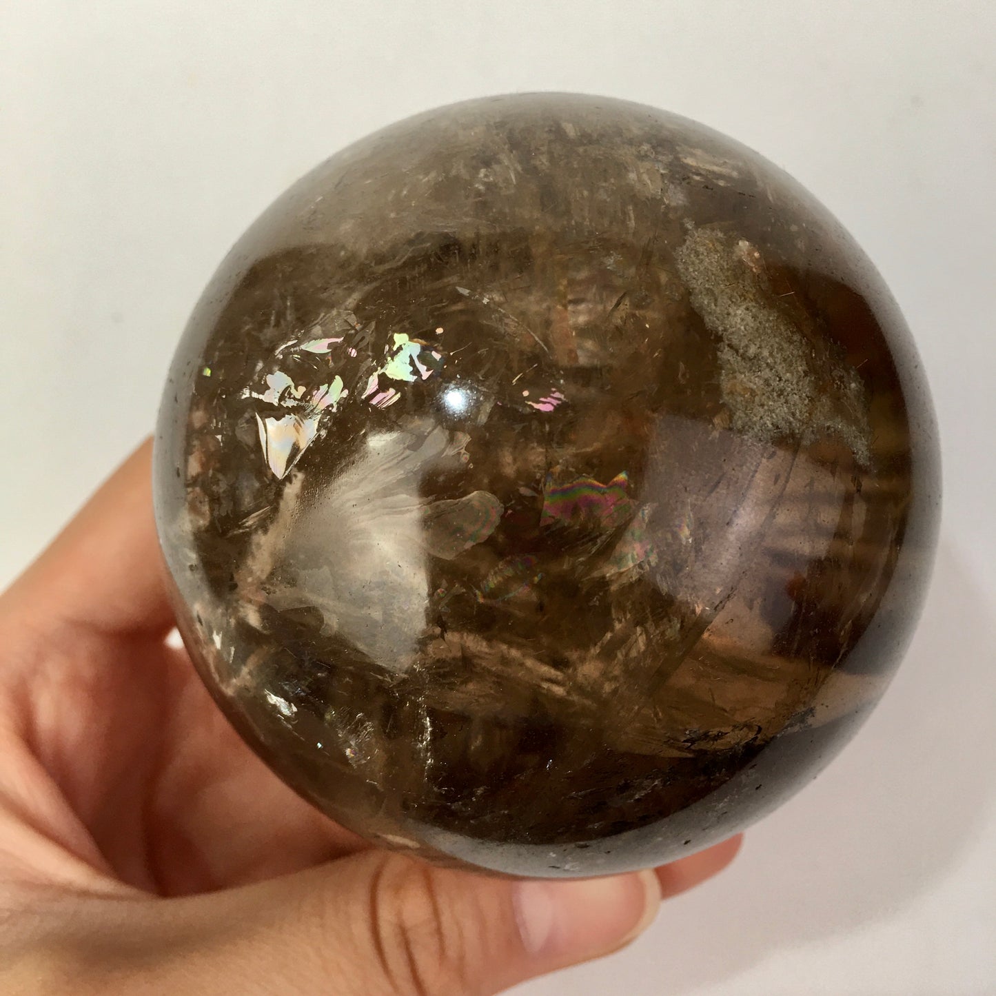 Wholesale high quality reiki natural garden ghost sphere for decoration 1kg