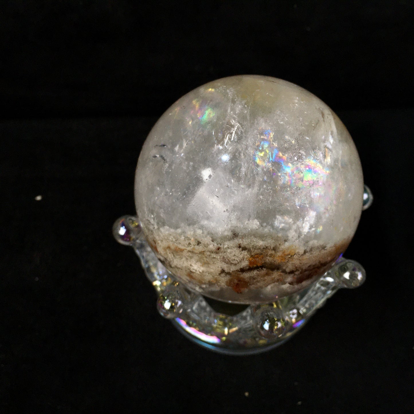 Wholesale high quality reiki natural garden ghost sphere for decoration 1kg