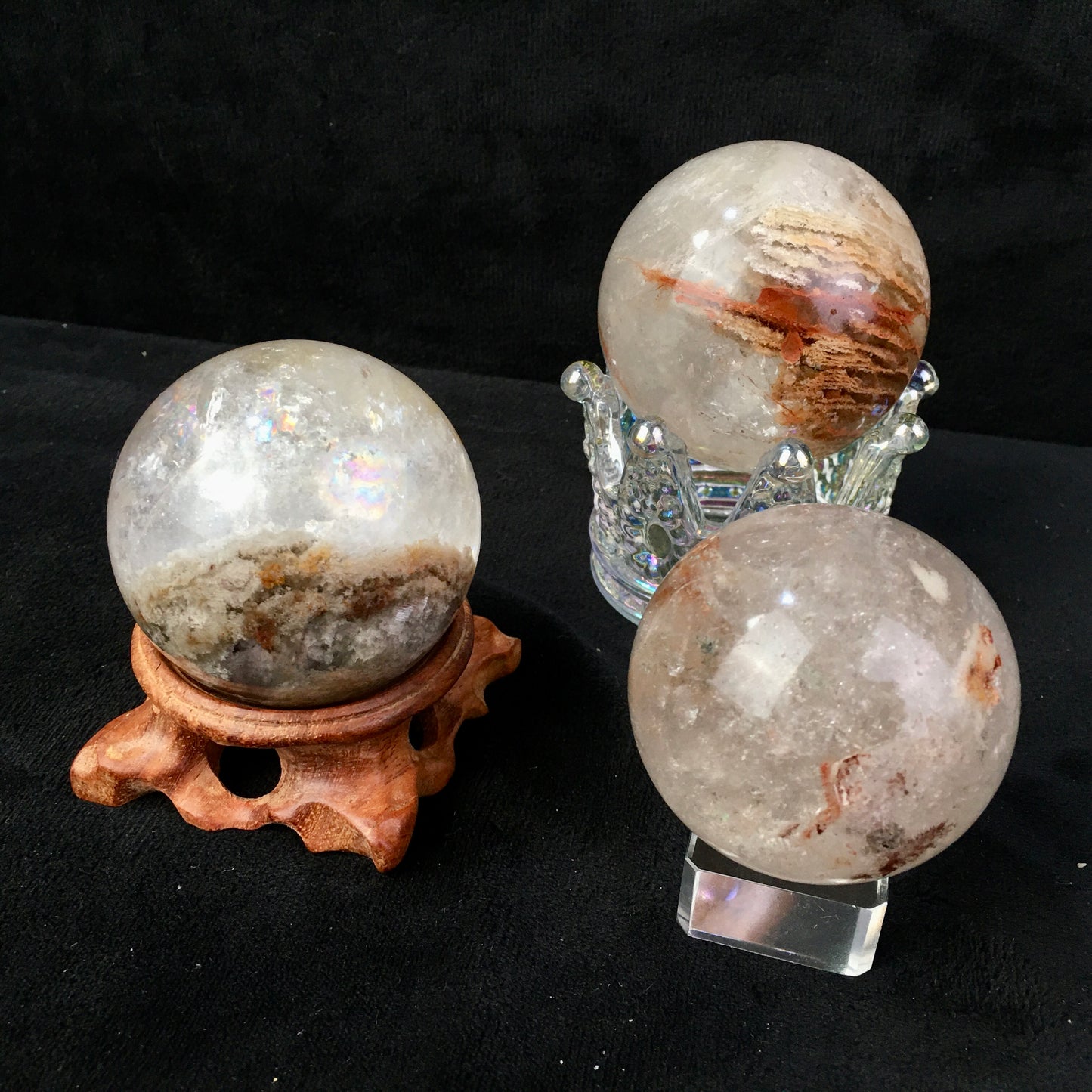 Wholesale high quality reiki natural garden ghost sphere for decoration 1kg