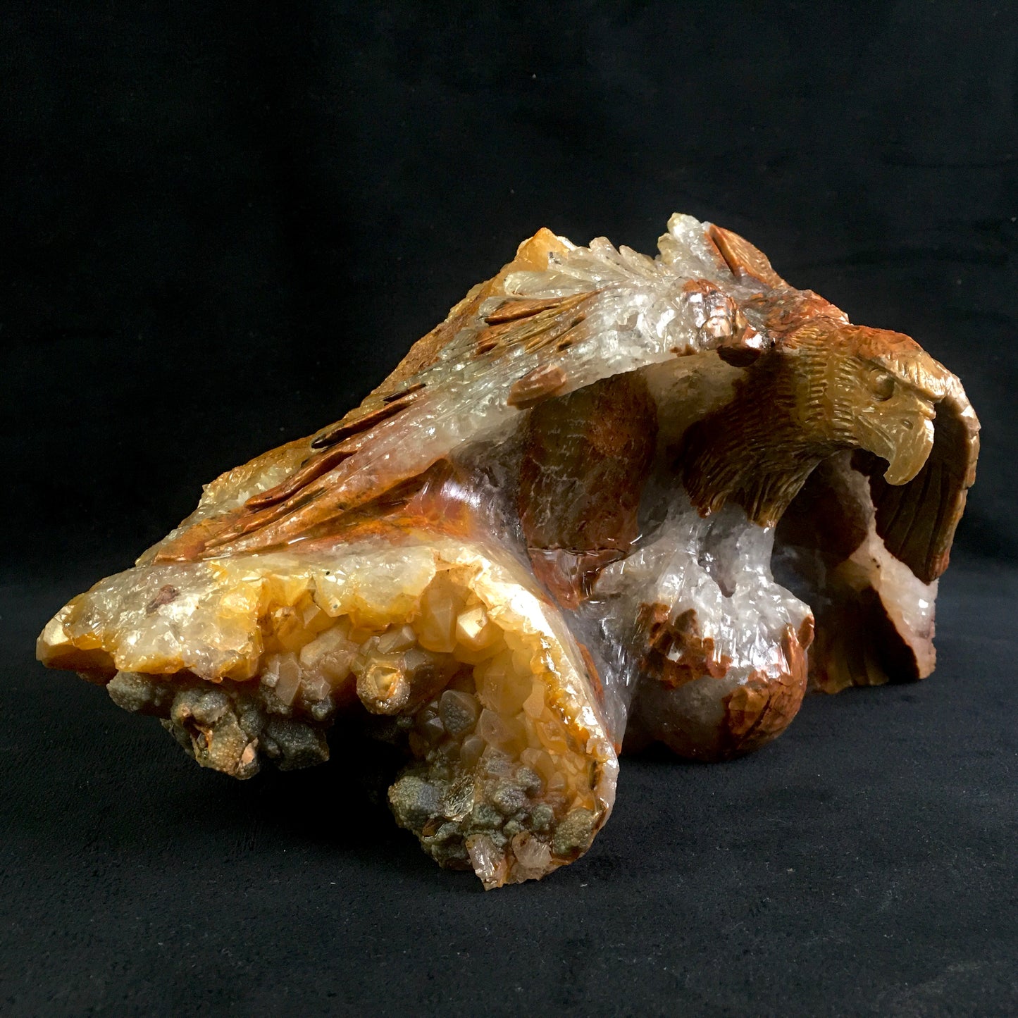 Wholesale high quality natural crystal animal cluster eagle for decoration