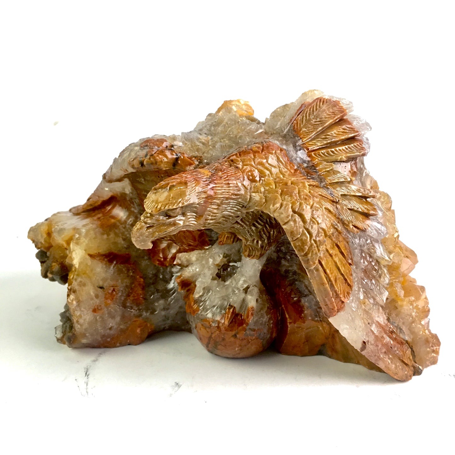 Wholesale high quality natural crystal animal cluster eagle for decoration