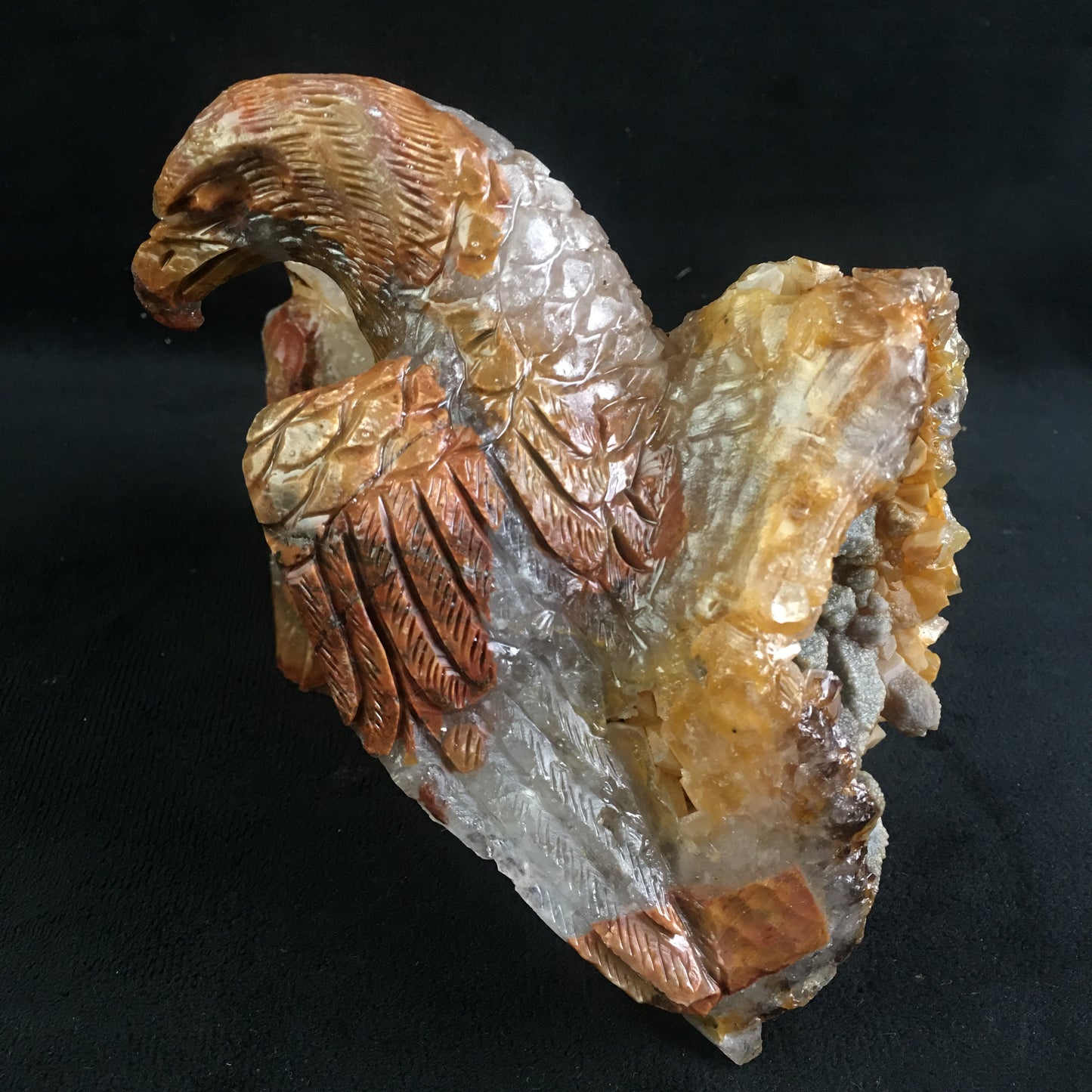Wholesale high quality natural crystal animal cluster eagle for decoration