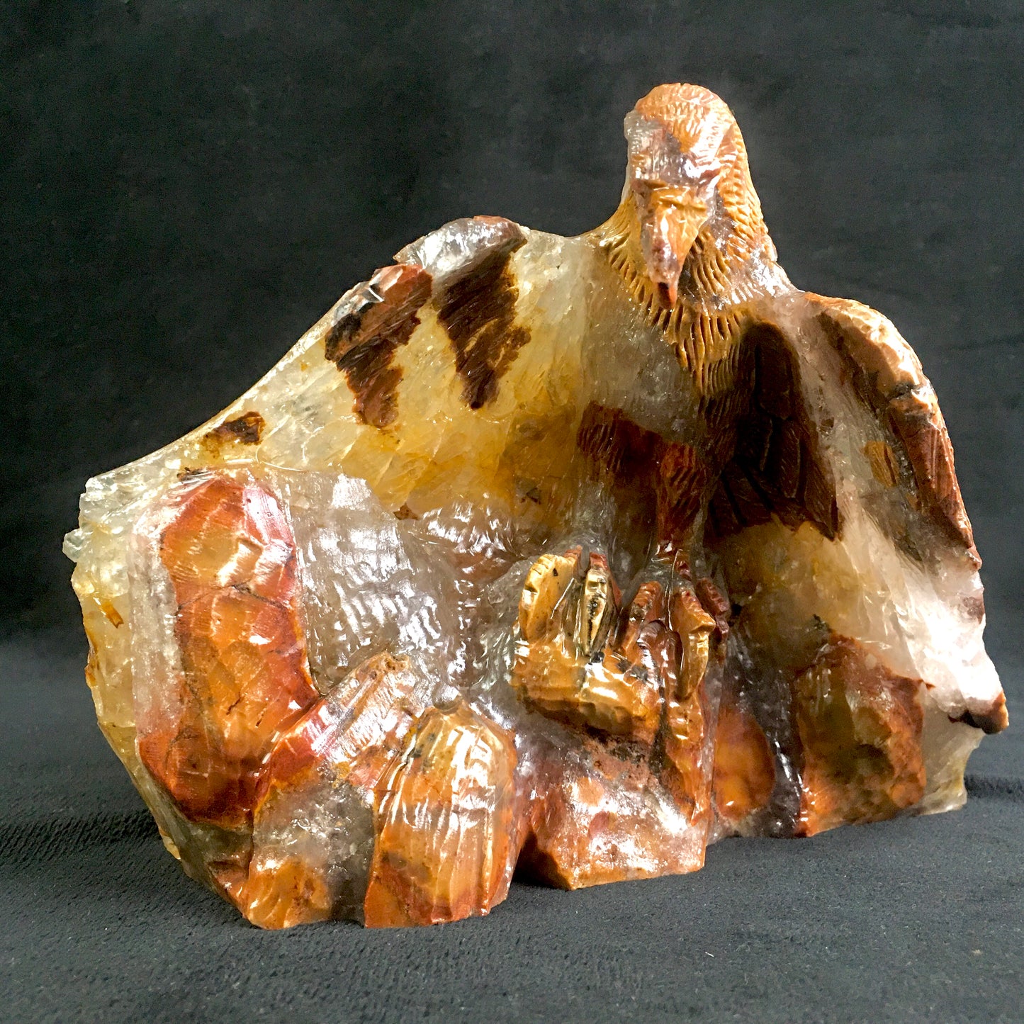 Wholesale high quality natural crystal animal cluster eagle for decoration