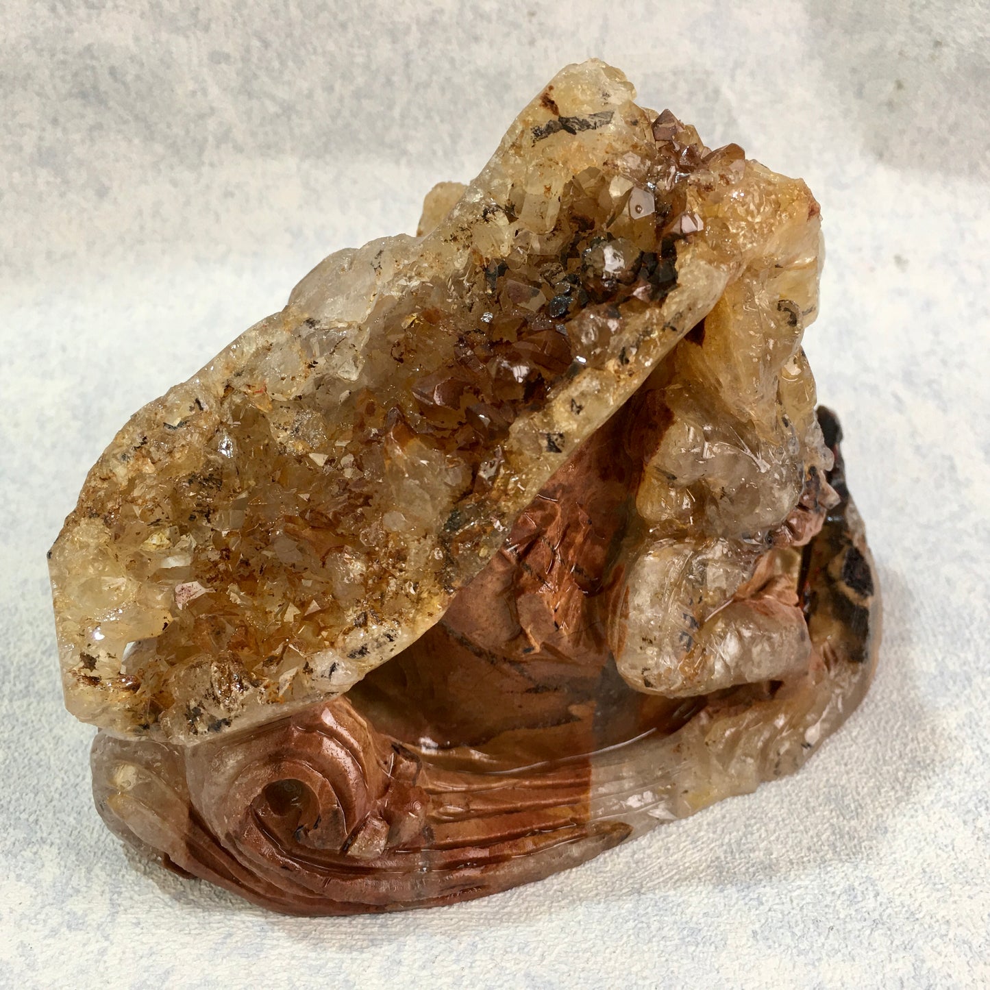 Wholesale high quality reiki natural crystal cluster dragon carving for decoraiotion