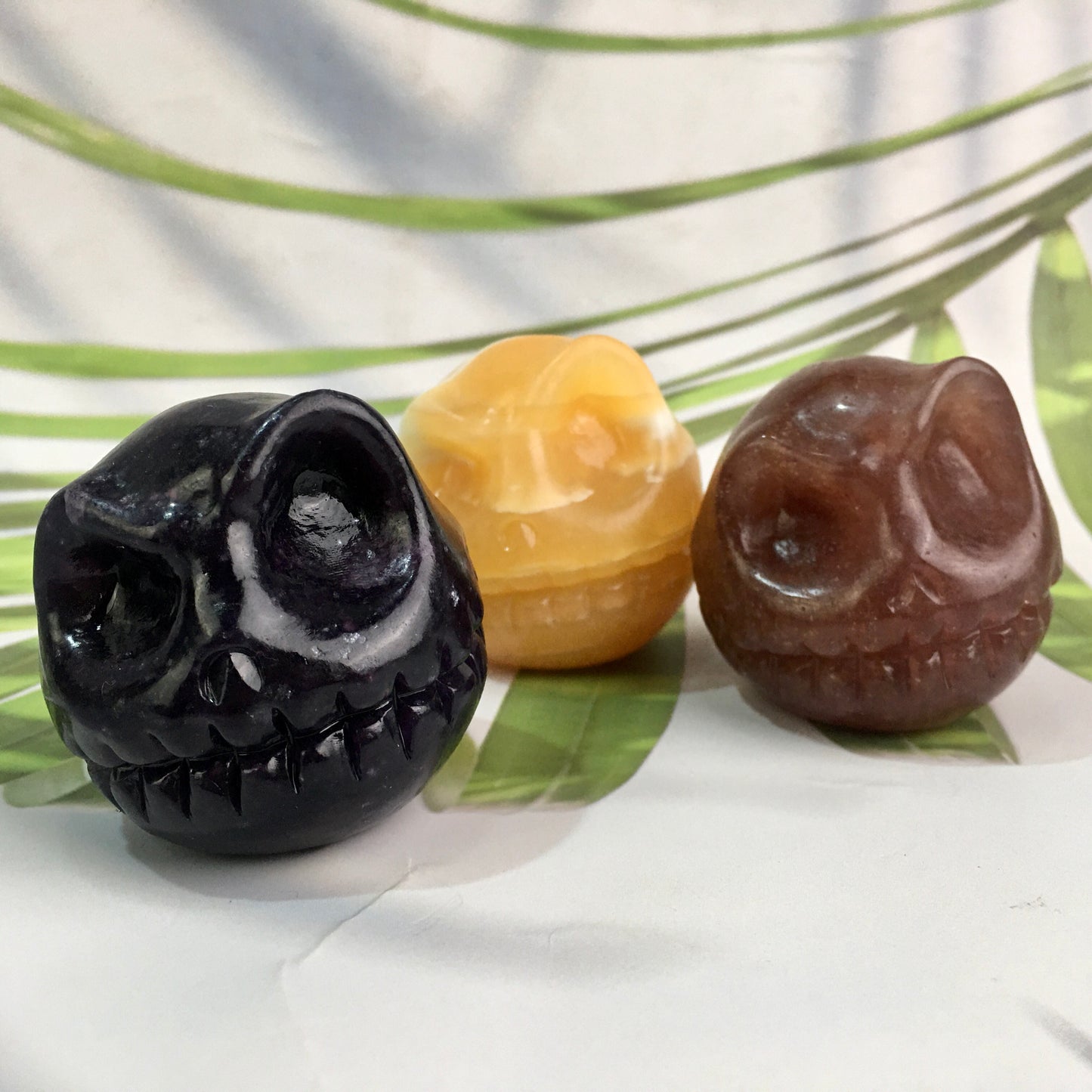 Wholesale high quality reiki natural crystal skull jack carving for decoraiotion