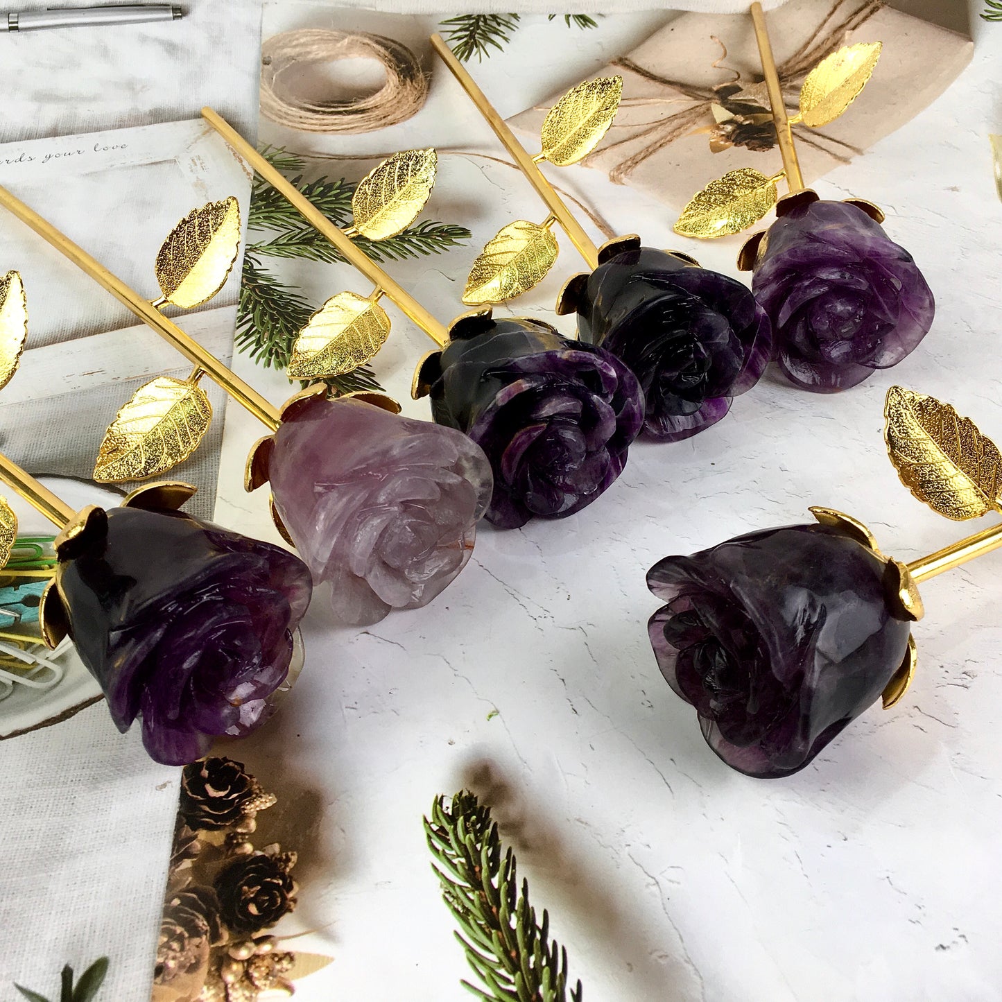 Wholesale beautiful Hand Carved Crystal stone flower Natural rainbow Fluorite Flower For Gifts