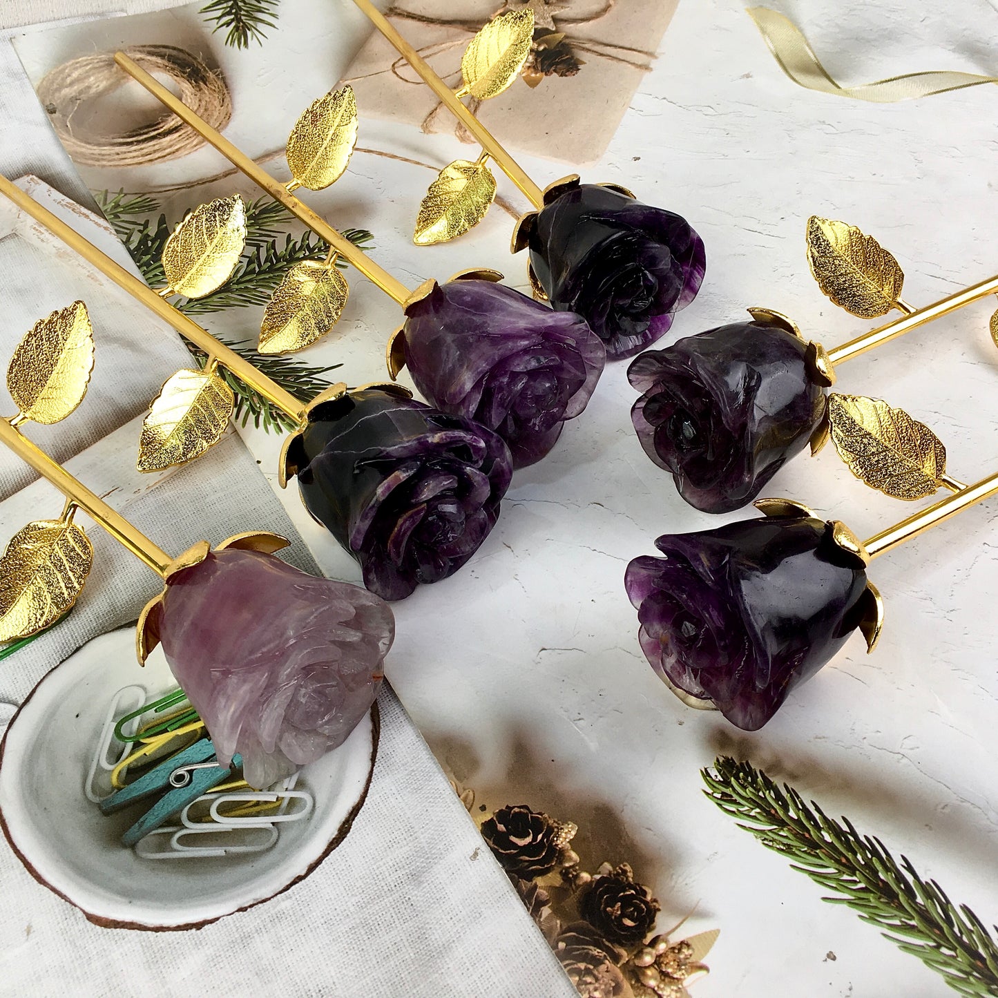 Wholesale beautiful Hand Carved Crystal stone flower Natural rainbow Fluorite Flower For Gifts