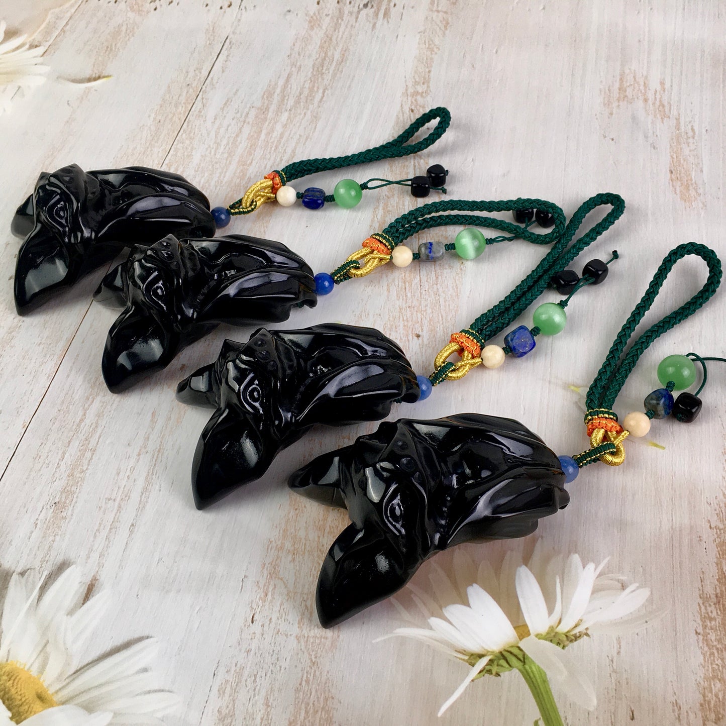 Natural crystal animal carving crystals crafts natural black obsidian bats for Decoration