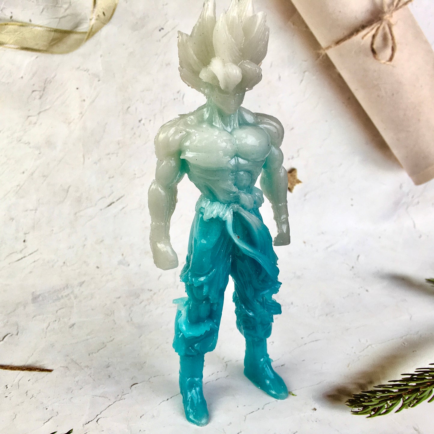 Wholesale crystal luminous High-quality Luminous Stone superman carving for gift