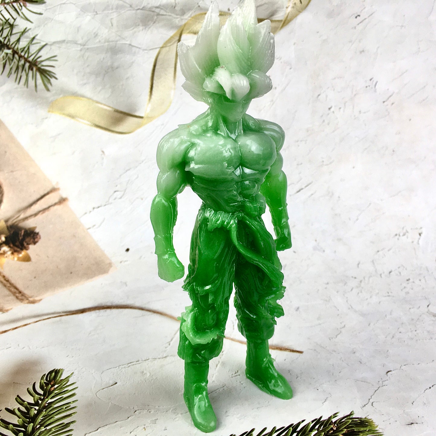Wholesale crystal luminous High-quality Luminous Stone superman carving for gift