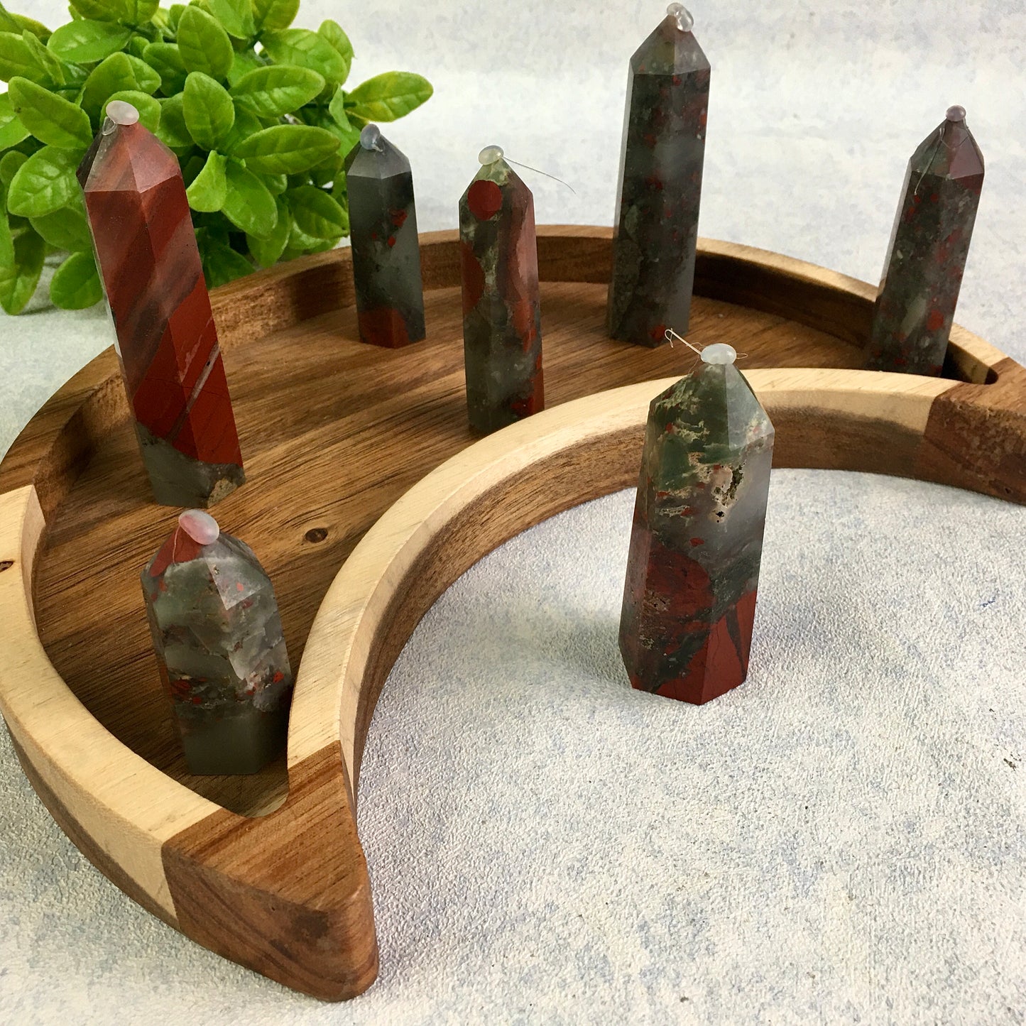 Wholesale Natural Healing Crystal Blood Stone Tower for Decoration 1kg
