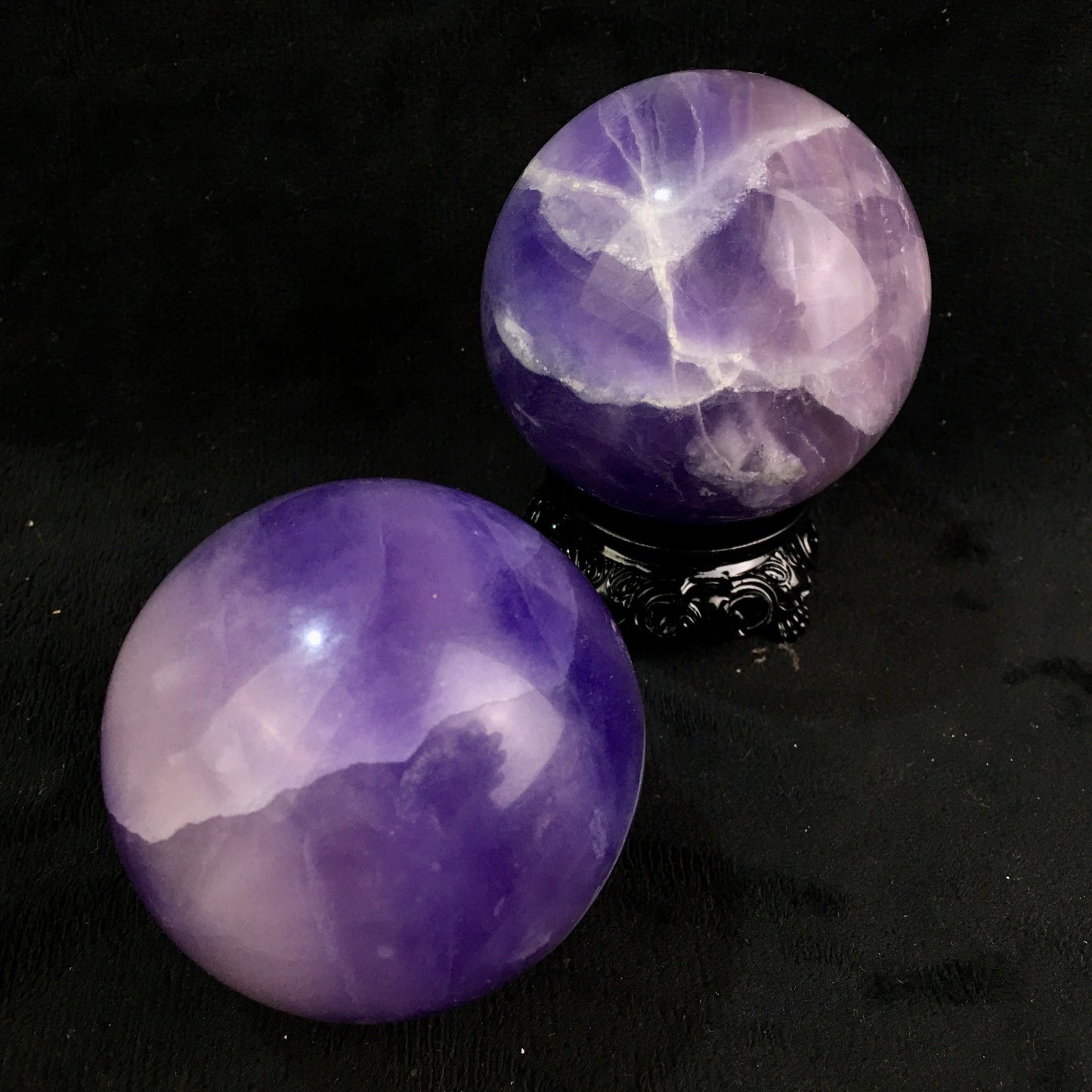 Wholesale Natural High Quality Purple Fluorite Crystal Sphere For Home Decoration 1kg