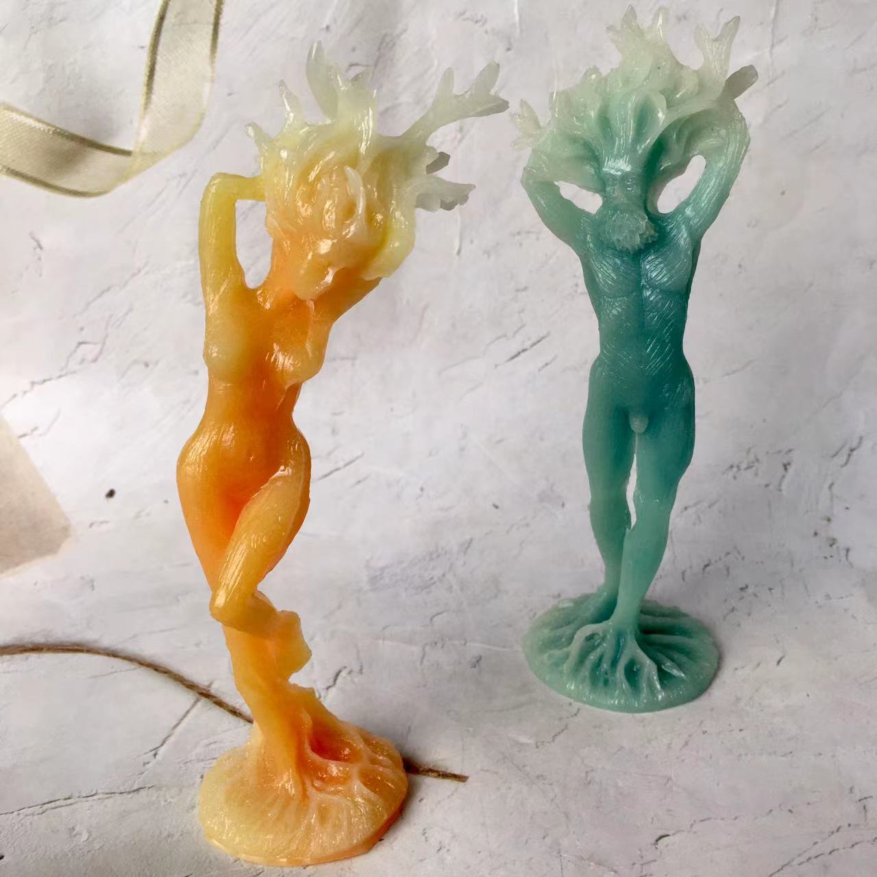 Wholesale crystal luminous High-quality Tree Man/Women carving for gift