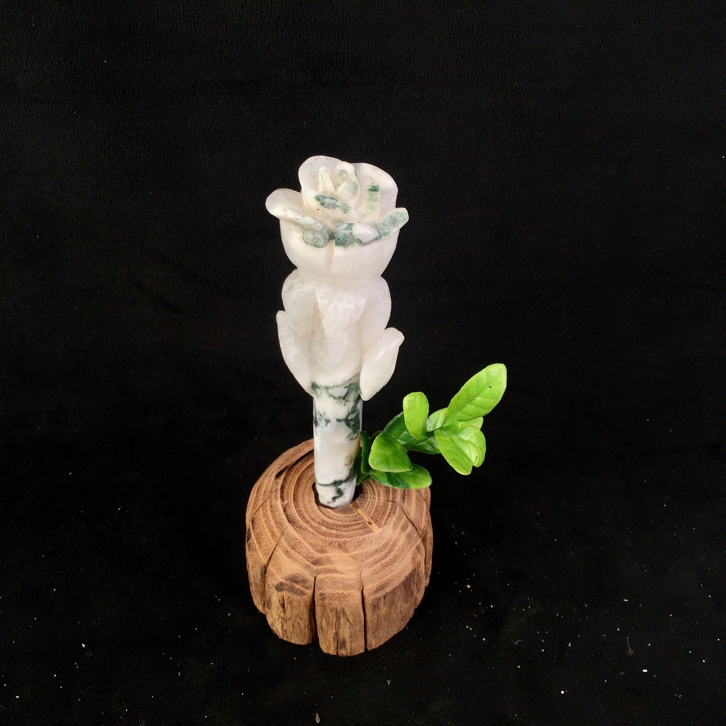 Wholesale natual crystals healing stones moss agate rose wand tower moss agate crystal rose wand for decoraiotion