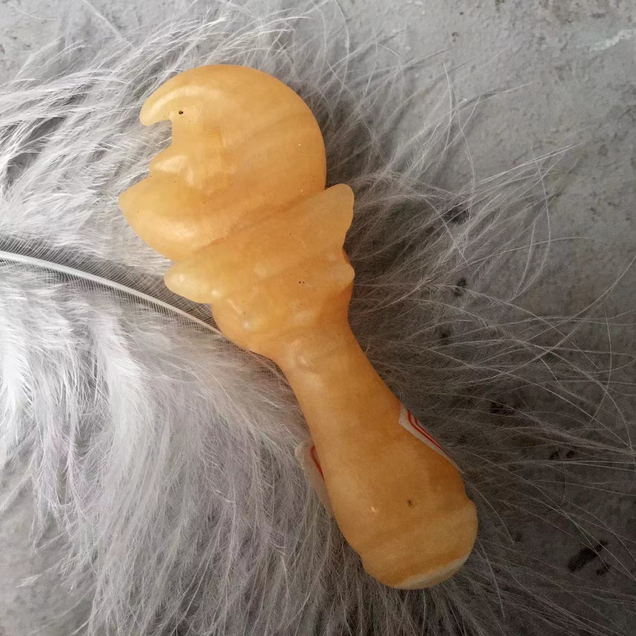 Wholesale Natural crystal Opal and Orange calcite Energy Crystal Magic wand Healing Star Crystal Magic Wand