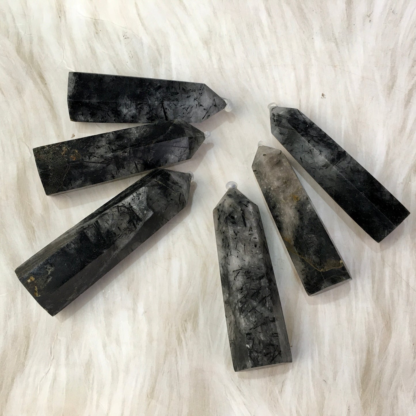 Wholesale High Quality Crystal Rutilated Quartz Black tower for Decoration 1kg