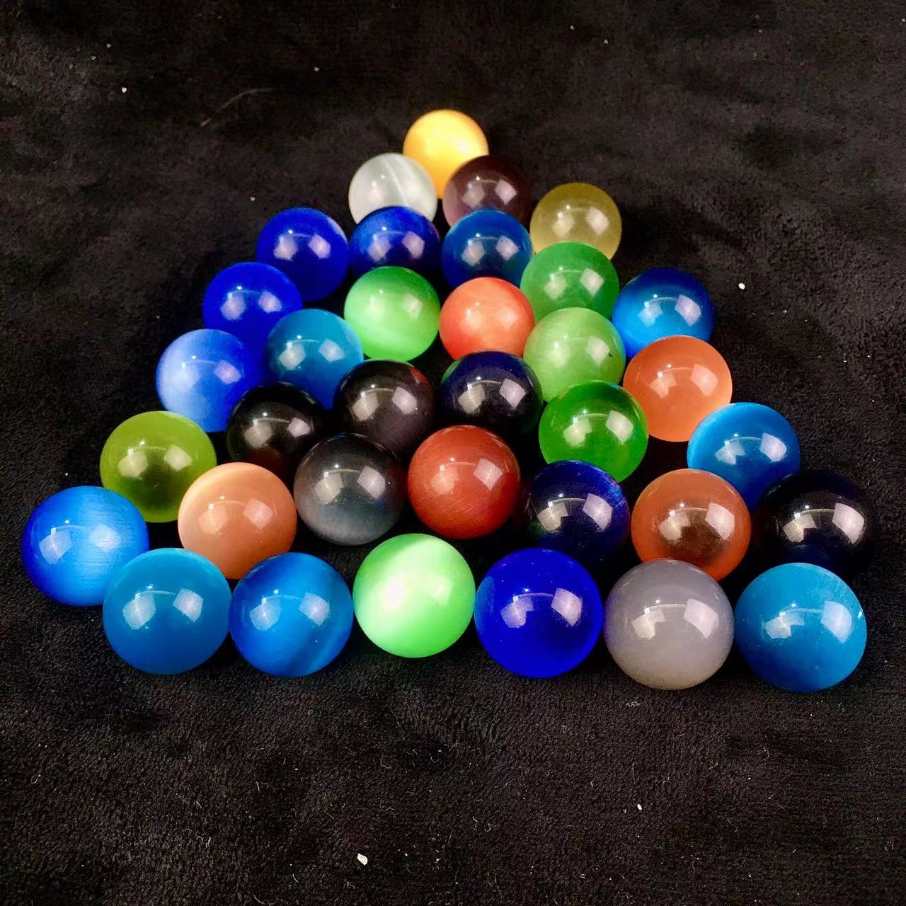 High quality wholesale Natural Crystal Man made cat eye beads For Decoration