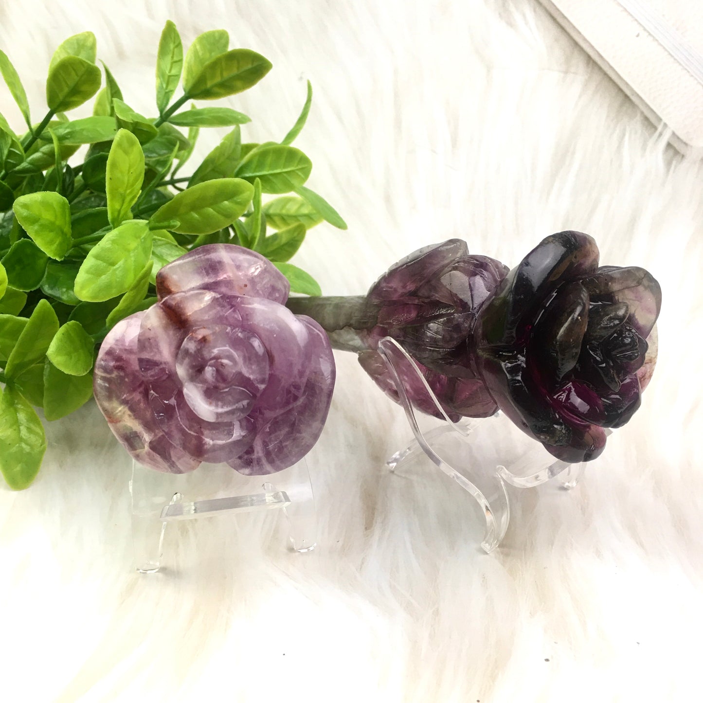 Wholesale natural purple fluorite rose truncheon specimen purple fluorite rose wand raw stone point feng shui quartz for decoraiotion
