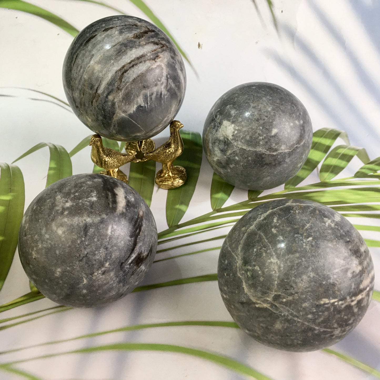 Wholesale high quality reiki natural soot stone sphere for decoration 1kg