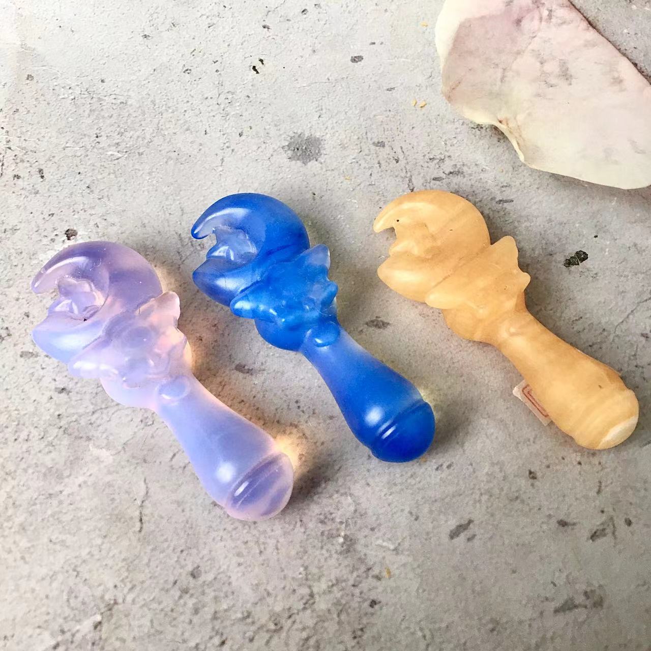 Wholesale Natural crystal Opal and Orange calcite Energy Crystal Magic wand Healing Star Crystal Magic Wand