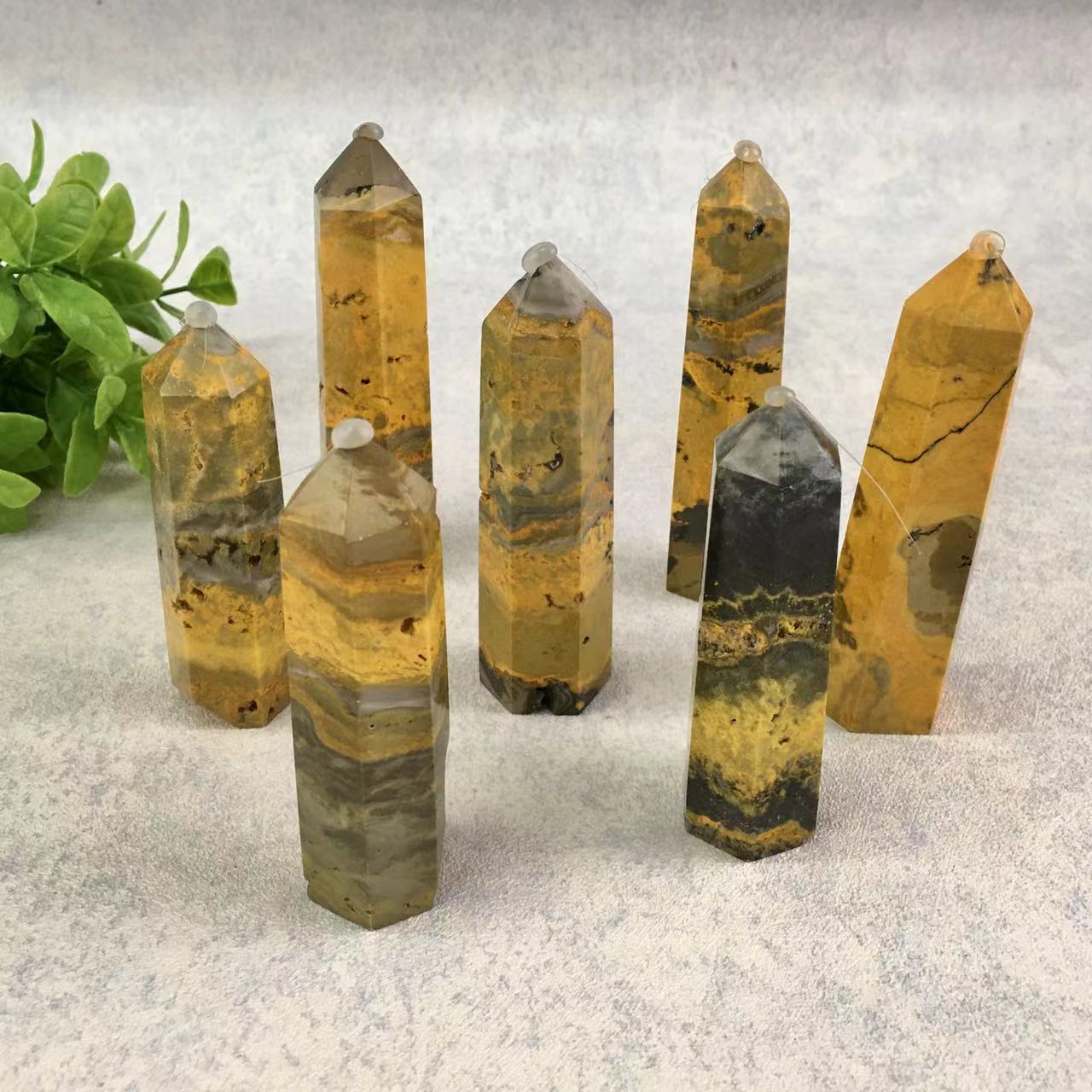 Wholesale Natural Bumblebees Crystal Tower For Healing Decoration 1kg