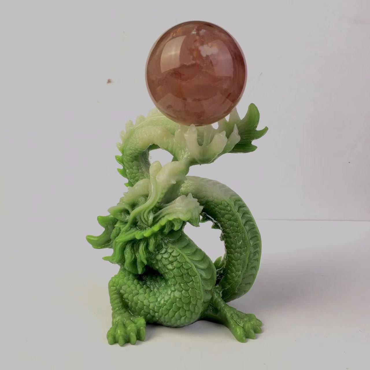 Wholesale crystal luminous High-quality Luminous Stone dragon stand for gift Ornament