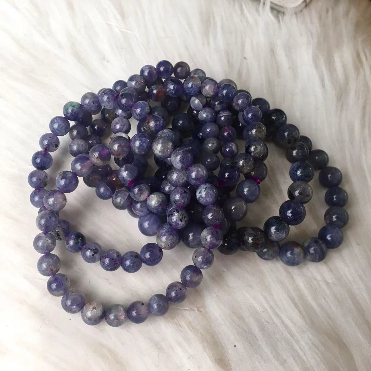 Wholesale Natural Tanzanite Stone7- 8mm Jewelry Charm A grade Tanzanite Bracelet For Women