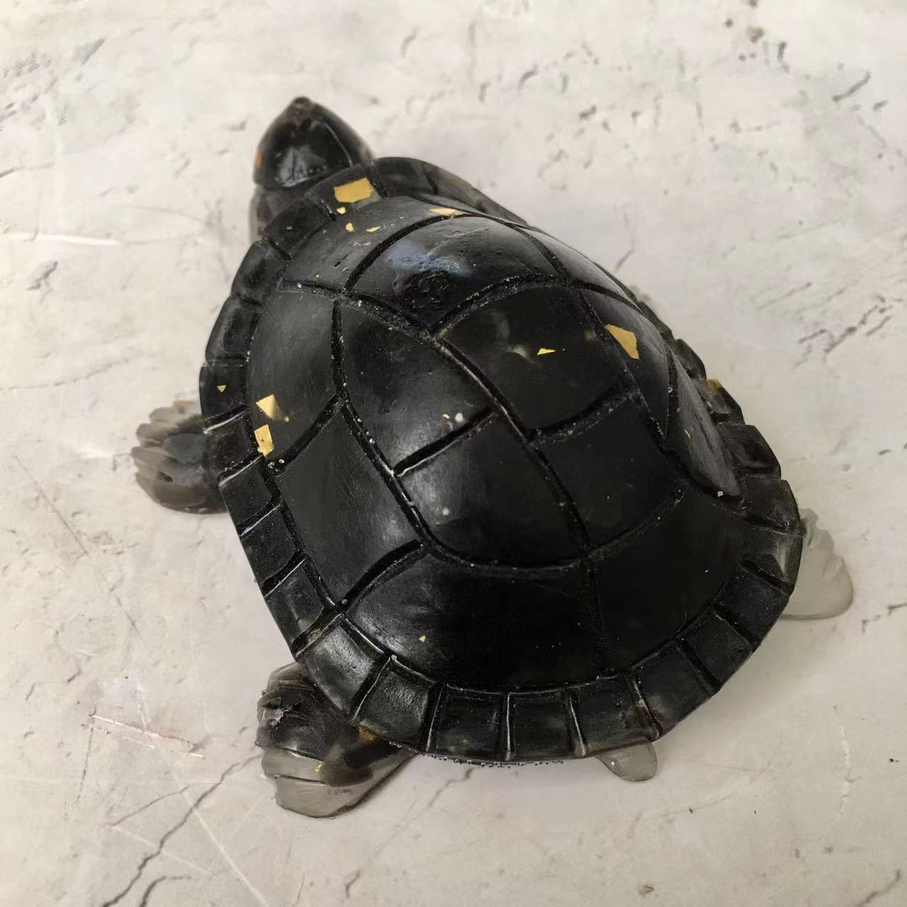 Natural healing crystals gravel chip carving epoxy resin crystal crafts crystal animal turtle