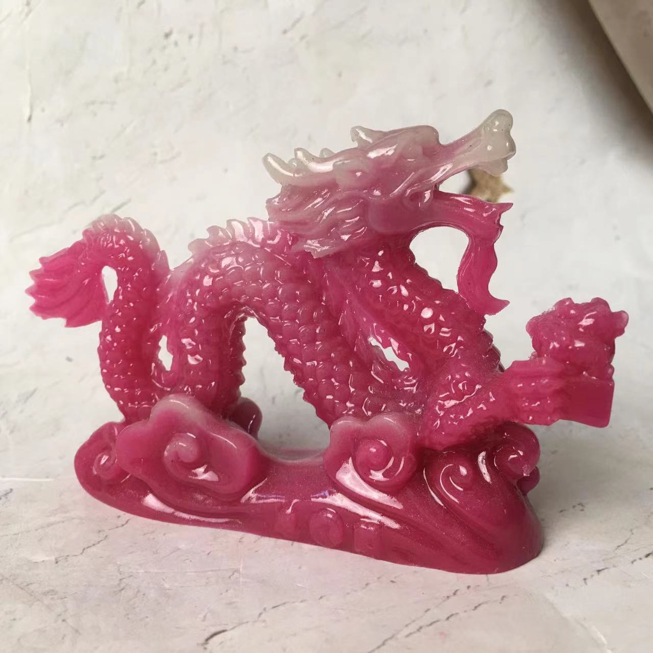 Wholesale crystal luminous dragon carving for gift and Ornament