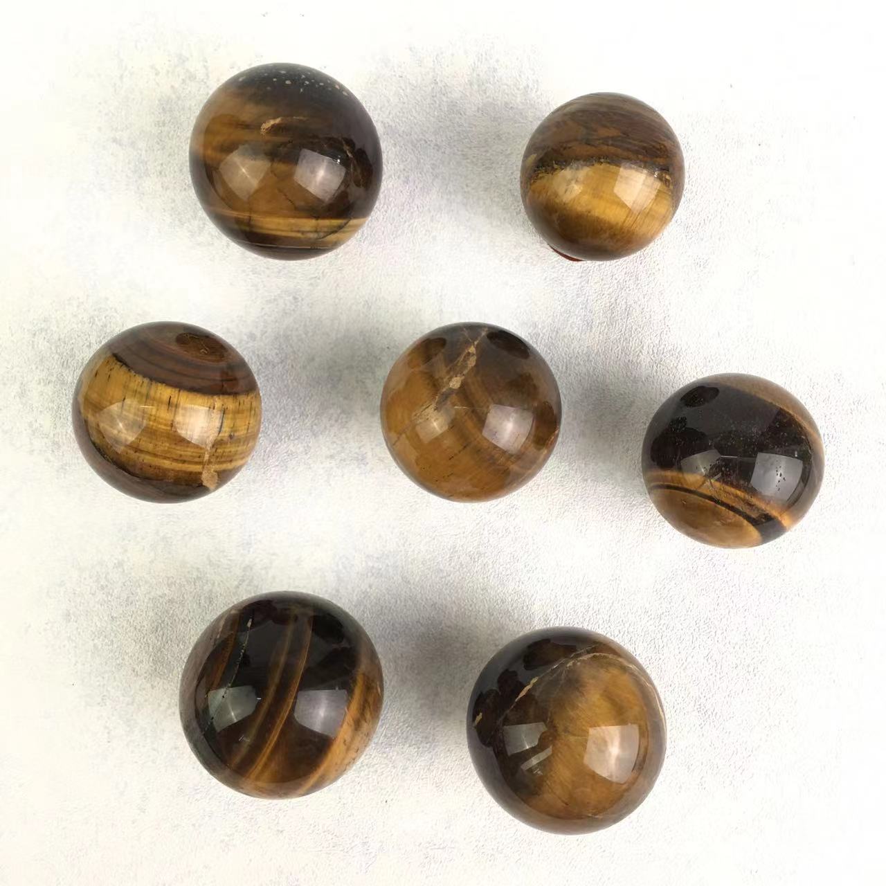 Wholesale natural crystal healing tiger eye sphere for decoration 1kg